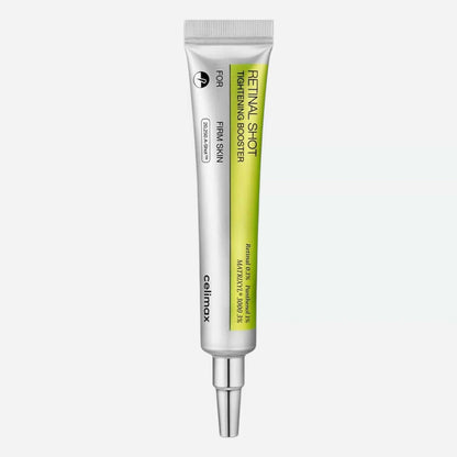celimax Vita A Retinal Shot Tightening Booster 15ml - silver squeeze tube with lime-green label, full front packshot on white